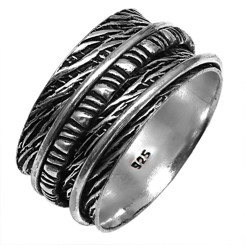 Серебряное кольцо-спиннер для женщин, четыре кольца-спиннера, серебряное ювелирное кольцо "10"