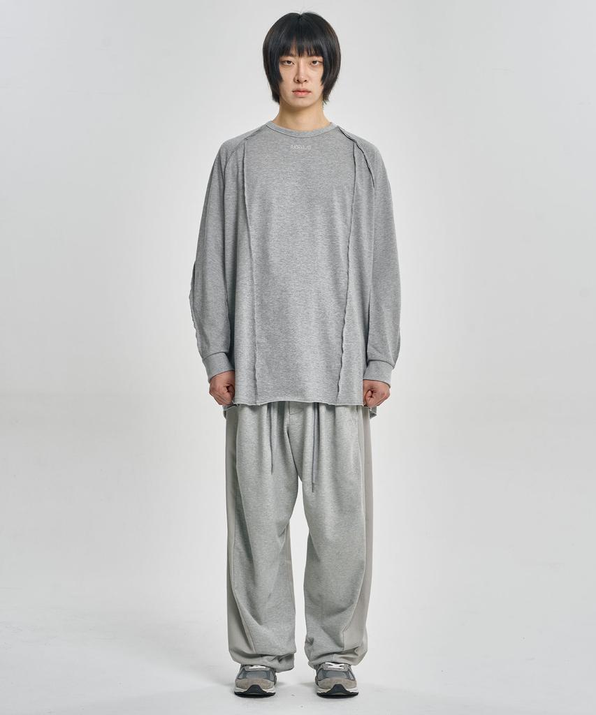 AJOBYAJO Dual Fabric Hybrid Pants [Melange Grey]