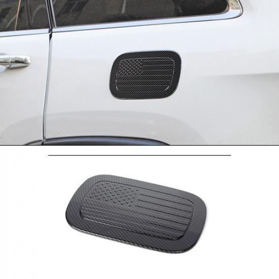 Door Gas Cap Fuel Tank Cover Trim For Jeep Grand Cherokee 2011- Carbon Fiber