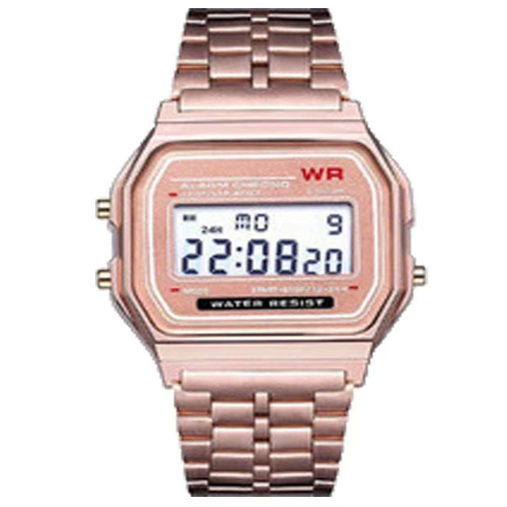 Harajuku Style Multi-Function LED Electronic Watch, WR F91W Steel Band A159 Fashion Watch