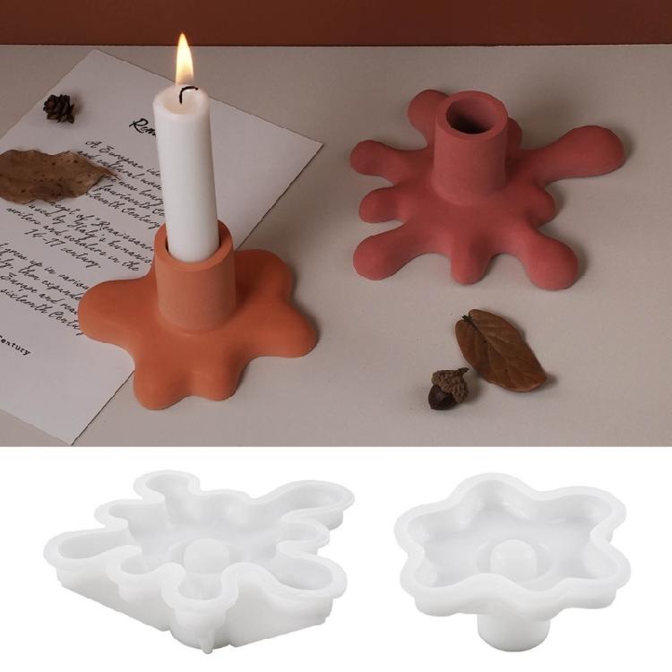 2 шт. Силиконовая форма для подсвечника в виде капли воды для DIY гипсового настольного подсвечника