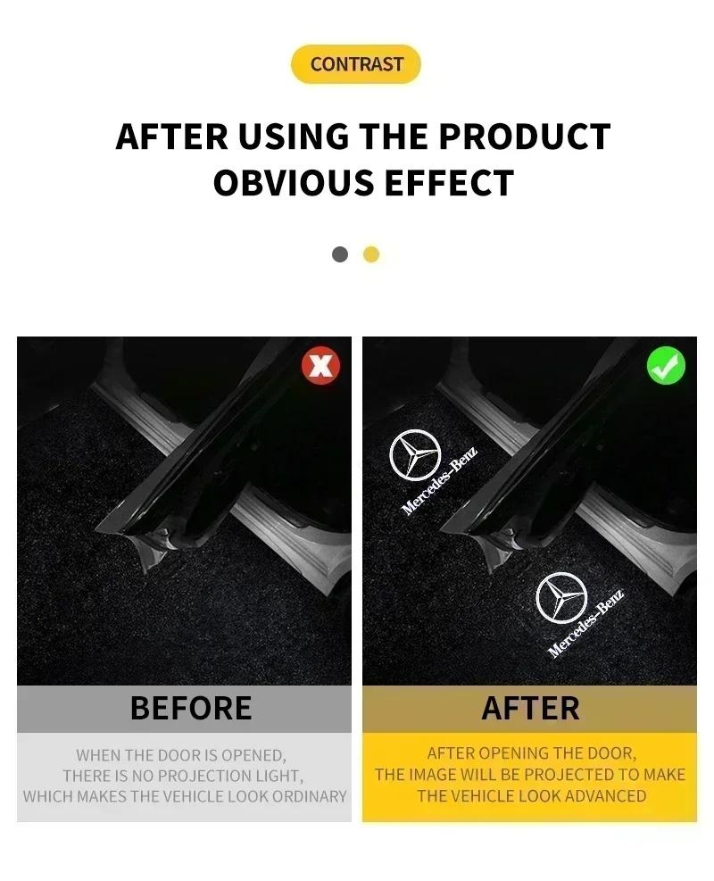 Автомобильная наклейка Горячая 2026 Новая Для модели Benz светодиодный проектор на дверь автомобиля высокой четкости приветственный свет Для Mercedes Benz Для Mercedes Benz