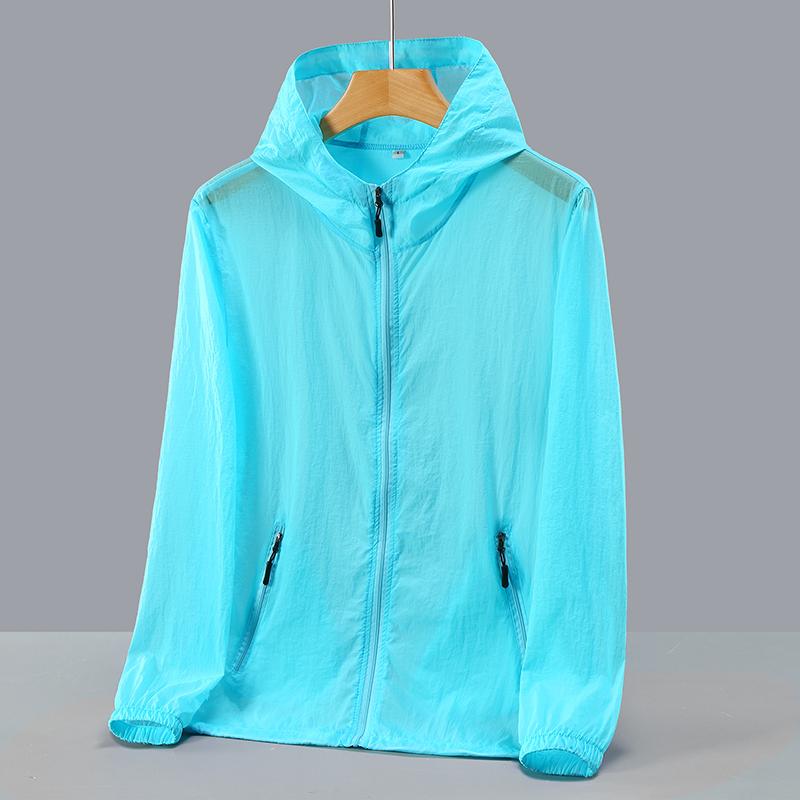 Fashion Sunscreen Clothes Summer for Men Casual Upf 50 Thin Hooded Couple's Plus Size Summer Jackets