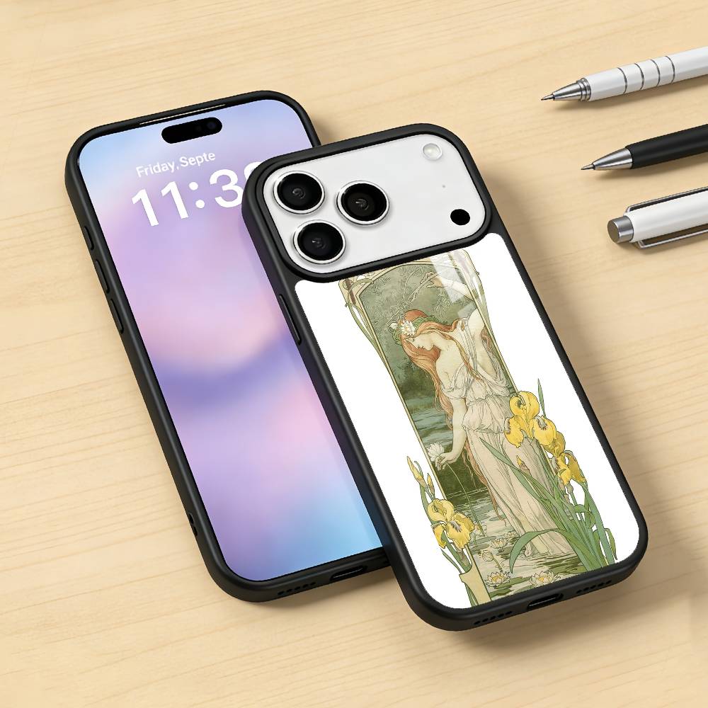ART A-Alphonse M-Mucha Phone Case For iPhone 17,16,15,14,13,12,Pro,Max For Magsafe Magnetic Wireless Charging