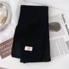 Женские зимние шарфы Кашемировый шарф Девочка Черный Женский зимний шерстяной шарф Однотонные шарфы Теплый морозостойкий пончо