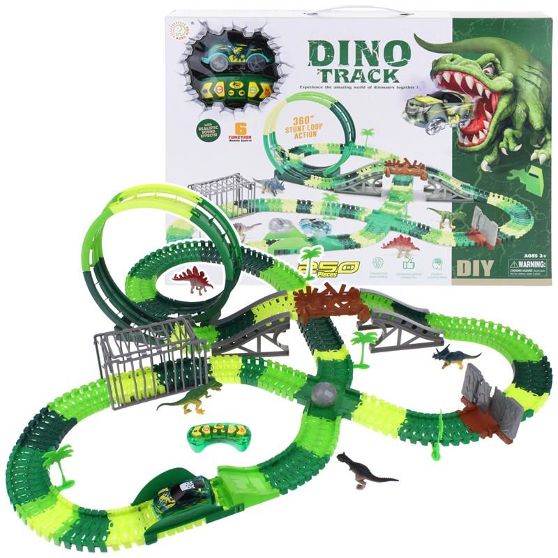 Tor Samochodowy Wyścigowy Dino Park Dinozaury Zdalnie Sterowany 250 El