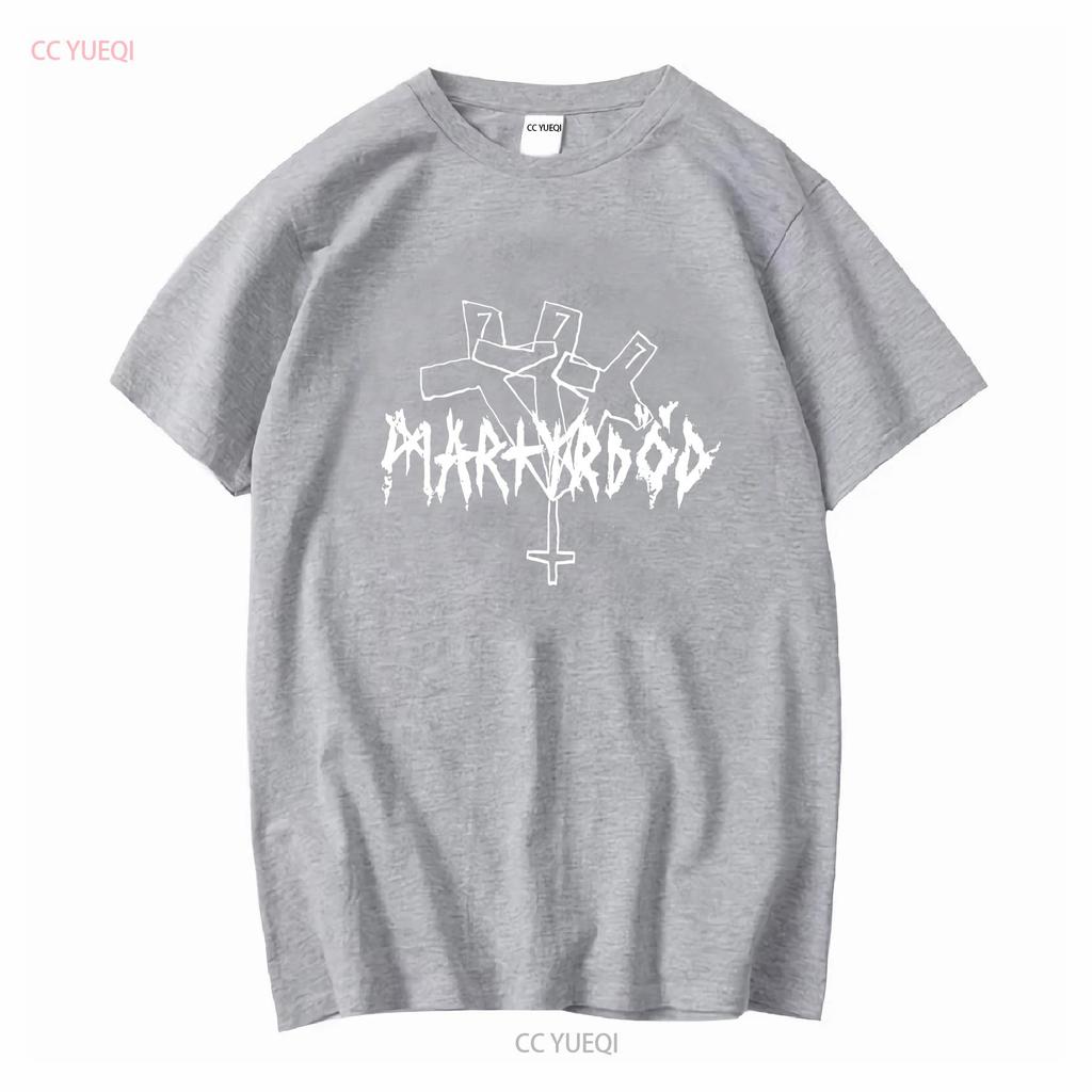 MARTYRDOD Kors t shirt vintage Washed Soft Slightly designer clothes Versatile streetwear Top For Everyday Wear Casual Unisex