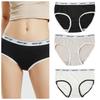 1/3 PCS Women's Seamless Panties Cute Sweet Girls Solid Color Underwear Mid-waist Comfortable Briefs Underpants