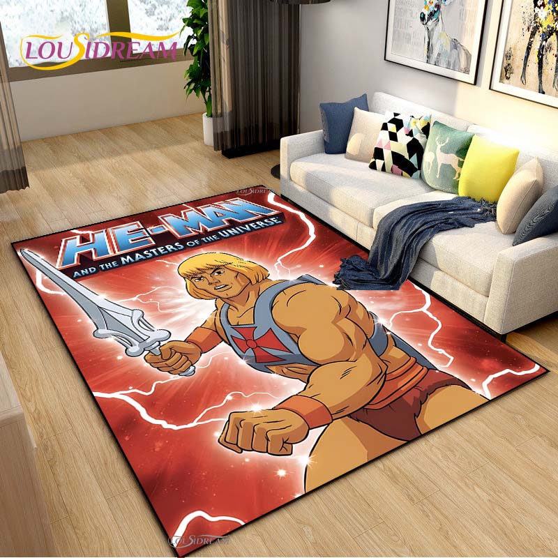 He-man masters Cartoon Carpet for Living Room Bedroom Rug Kitchen Kids Door Unslip Floor Mat Birthday gift photography props Rug