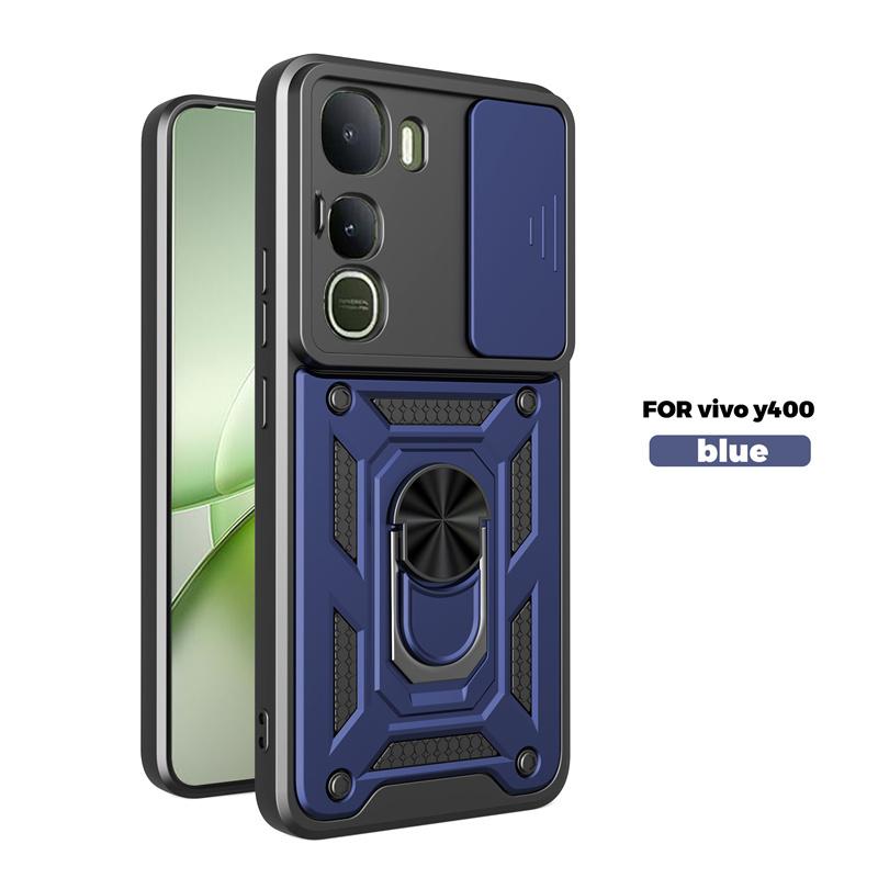 Для Vivo Y400 5G Чехол Противоударная Броня Автомобильный Магнитный Держатель Кольцо Крышка Для Vivo Y 400 vivoy400 5G Защита Объектива Камеры Fundas