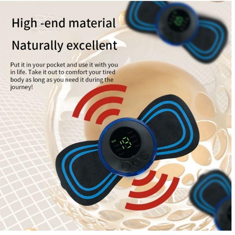 Электрический массажер для шеи EMS, 8 режимов, 19 передач, десятки импульсных терапевтических инструментов, портативный массаж шейного отдела позвоночника, массаж спины, стимулятор мышц, облегчение боли