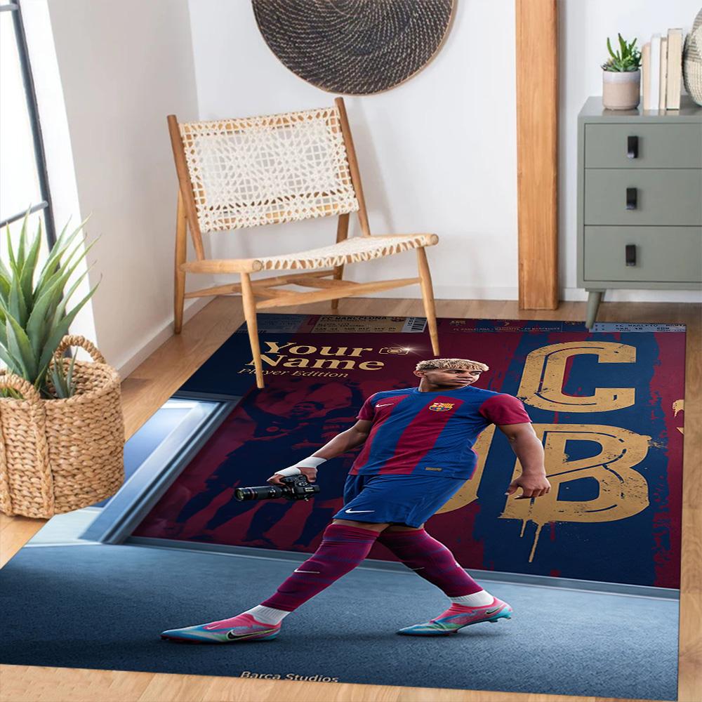 Lamin Yamal Personalized Name Floor Mat Perfect For Kitchen Living Rooms Entryway Hallway Antislip Carpet Decorate Offices Best For Christmas