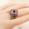 Luxury Ring Jewelry Rhinestone Party Inlaid Round Gift