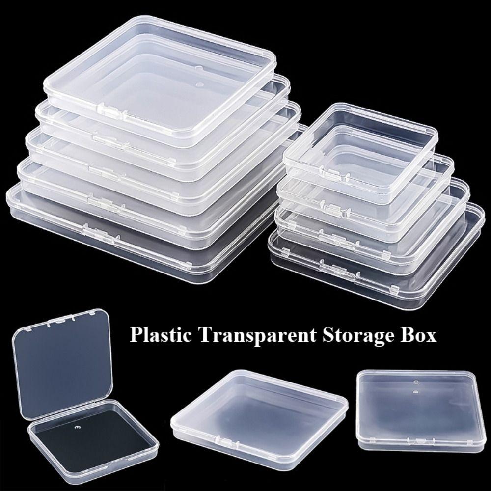 Square Jewelry Beads Container Transparent Power Tools Holder Portable Fishing Tools Accessories