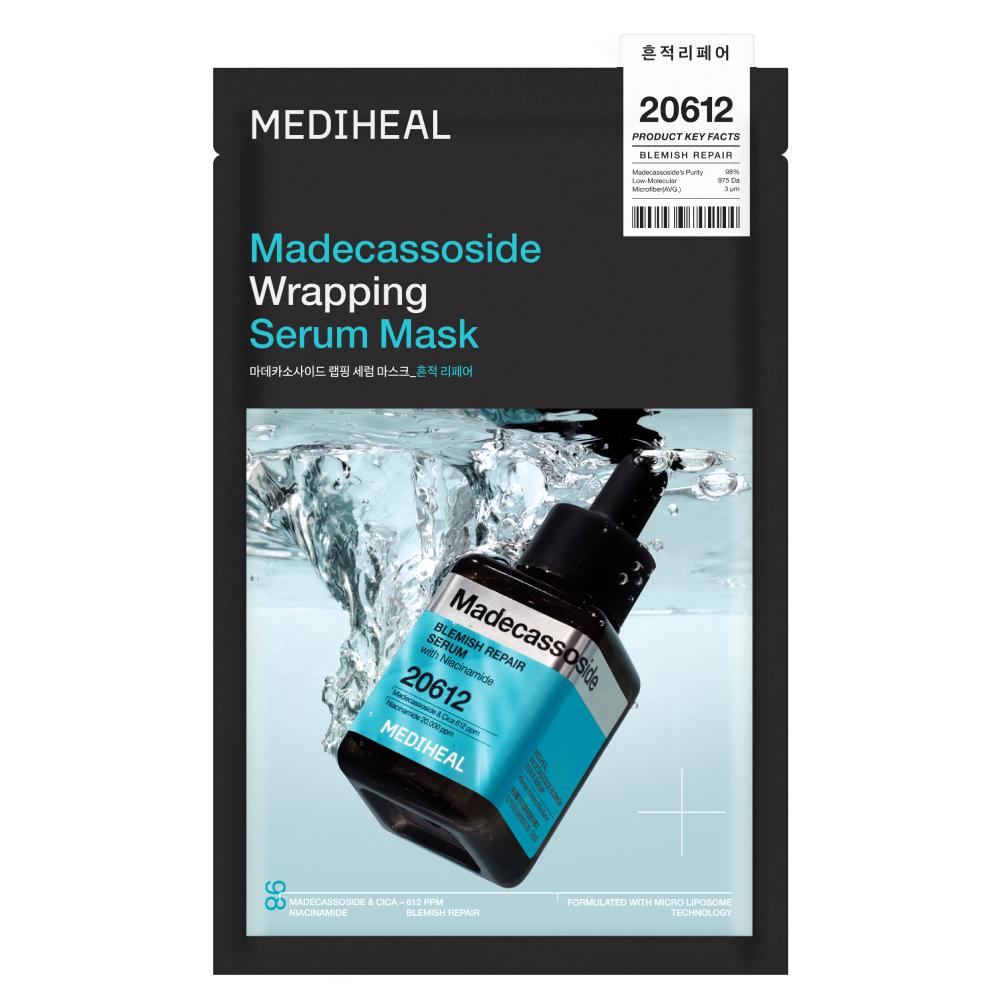 Mediheal Обертывающая сывороточная маска (Выберите 1 из 5 типов) (Мадекассосид, Коллаген, Витамин С, Гиалуроновая кислота, Чайное дерево)