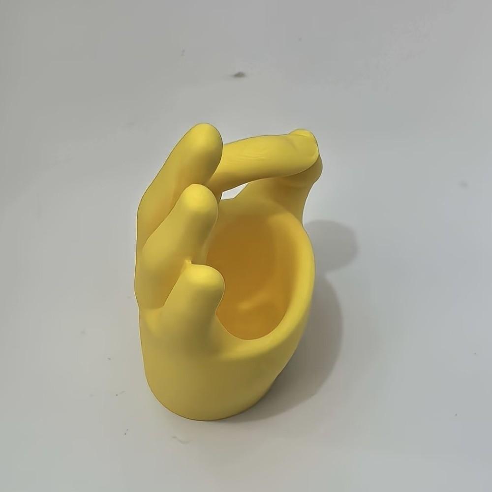 Unique Shape Succulent Planter 3D Printed Desktop Flower Pot OK Gesture Planter Desktop Decor