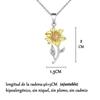 Women Necklace Delicate Temperament Sunflower Pendant Necklace Elegant Alloy Clavicle Chain