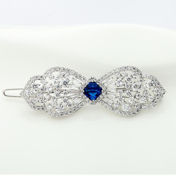 LUOTEEMI Top Quality Luxury Bridal Hair Accessories for Women Wedding Jewelry Fashion Cubic Zircon CZ Hair Pins