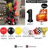 68PCS Cartoon Cars Series Lightning McQueen Red Yellow Black Latex Balloon Set 40inch Number Foil Ball Boy Birthday Party Favors