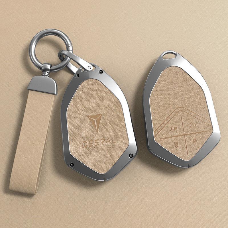 For Changan Deepal S07 S05 L07 SL03 G318 Metal Car Key Fob Cover Holder Card Key Protective Shell Electric Vehicle Accessories