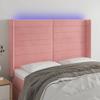 VidaXL LED Headboard Bedroom Furniture Double Bed Accessory Head of Bed Frame Interior Pink 3124241