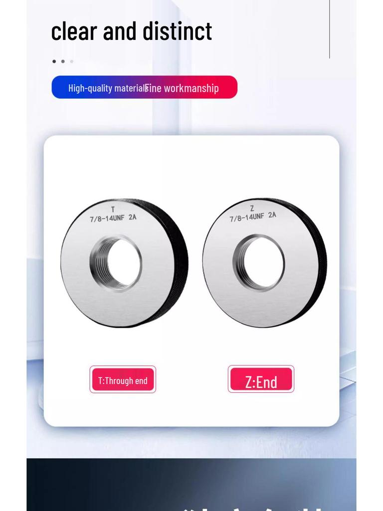 Набор метрических резьбовых калибров-пробок США: 1/4-20/28 UNC, 3/8-16/24, 5/16-18/24 UNF, Проход/Непроход, Стандарт 2A.