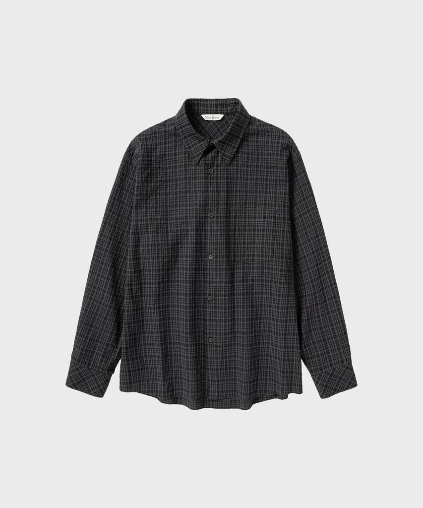 NONBLANK Blended Check Ls Shirt_Grey