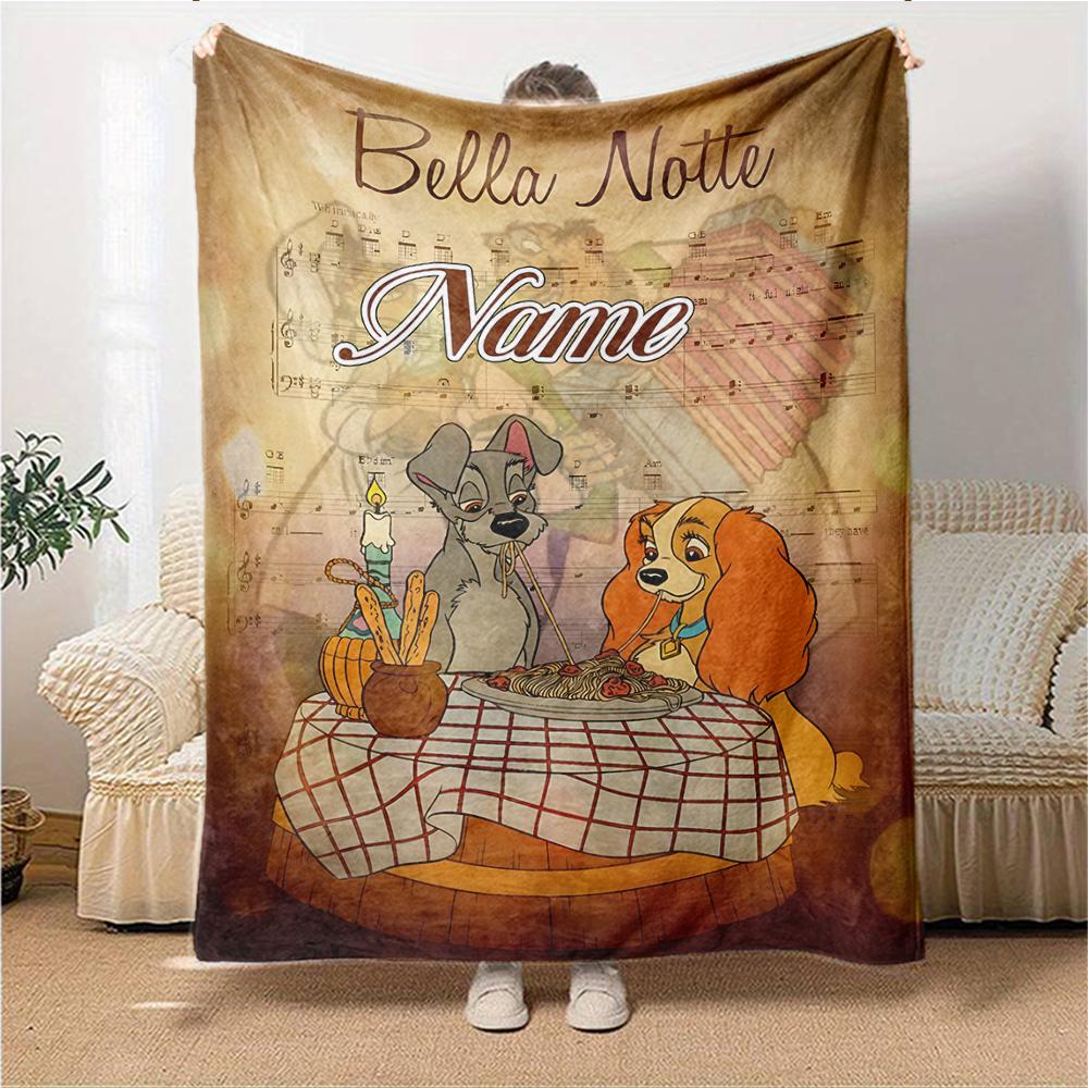 Custom Name "Adventurous Forest Friends" blanket for Couch & Bed, Plush Cozy Fuzzy Blanket Super Soft & Warm Blankets for Fall and Winter. 0908424