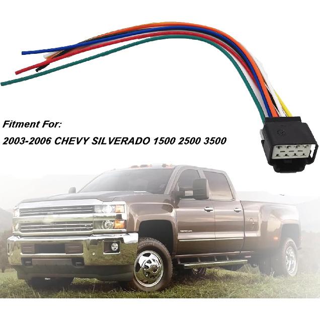8 Pin 7 Wires AC Heater Climate Fan Speed Control Wiring Harness Connector Pigtail Plug Fit for Chevy Silverado 2003-2006 Replaced OE# 88987856