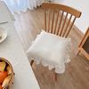 White Chair Cover Household Lace Ruffled Seat Slipcovers Living Room Kitchen Office Removable Washable Protector Cushions Covers