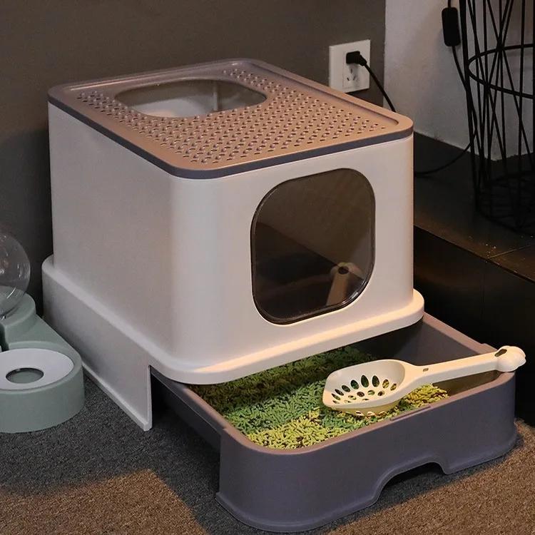 Cat Litter Box Fully Enclosed Drawer Type Anti-splash Oversized King Cat Toilet Pet Supplies