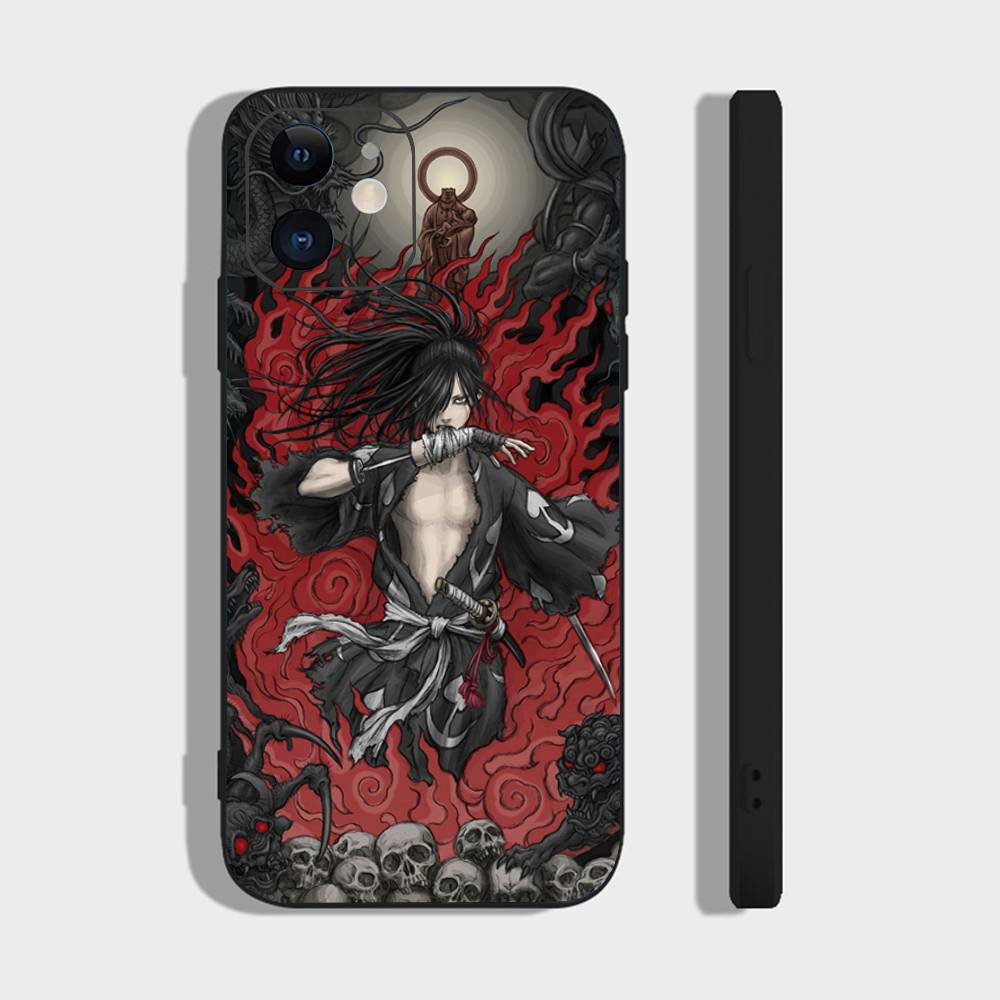 Аниме Хяккимару Чехол для телефона Для IPhone 17 Air 16 15 14 13 Pro Max 11 12 Черный Силиконовый Чехол