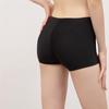 Women's Mid-Waist Seamless Safety Boy Shorts - Flat Leg, White/Nude/Black Ice Silk, Anti-Exposure UP37