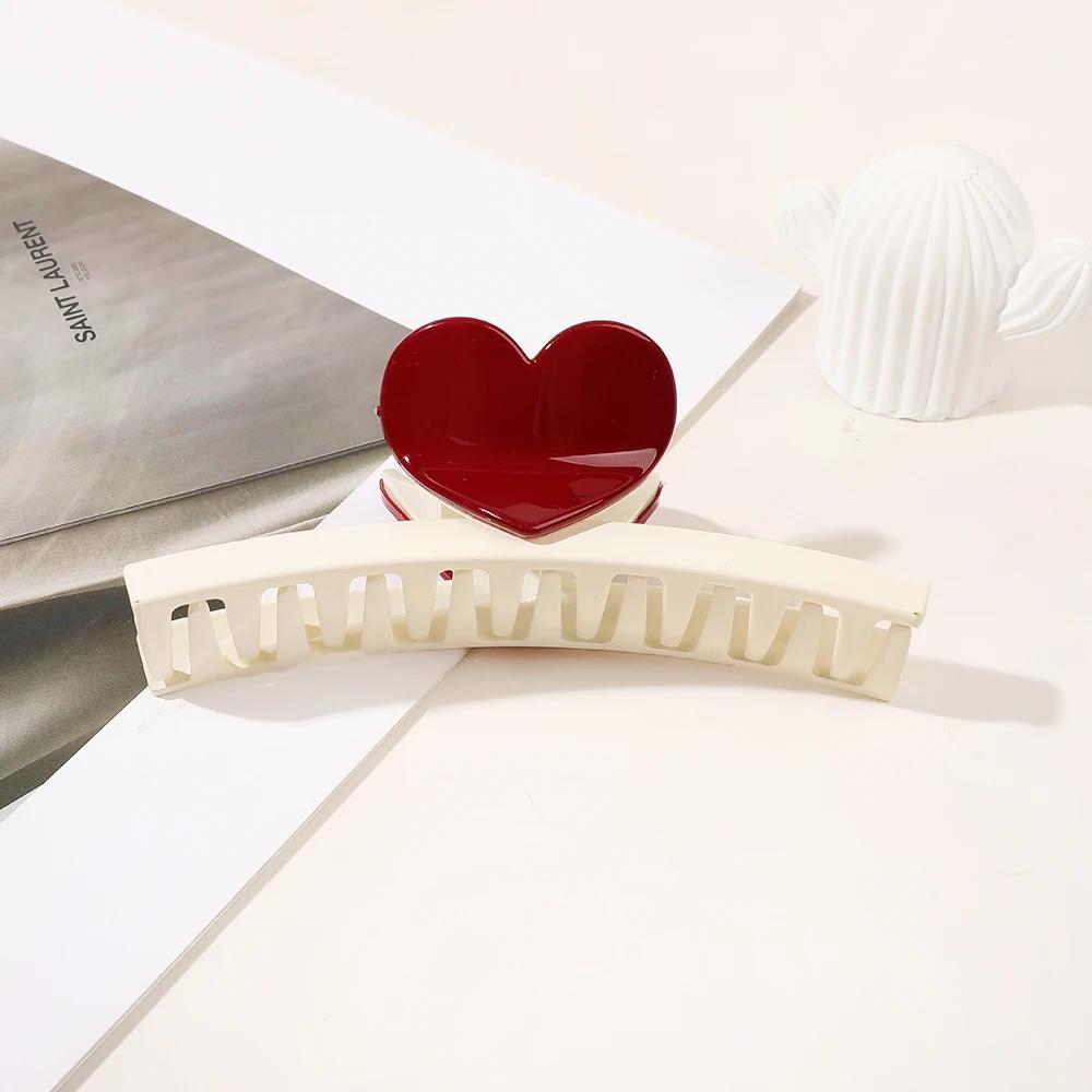 Простой Шик Дофаминовый Цвет Пластиковый Зажим-Краб для Волос Корейский Аллигатор 5.1" Захват Краб Акула Зажим Аксессуары для Густых Волос Головной Убор