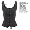 Женский жилет на шнуровке Ренессанс Vinatge с квадратным вырезом без рукавов Средневековый приталенный однотонный топ для косплея на Хэллоуин