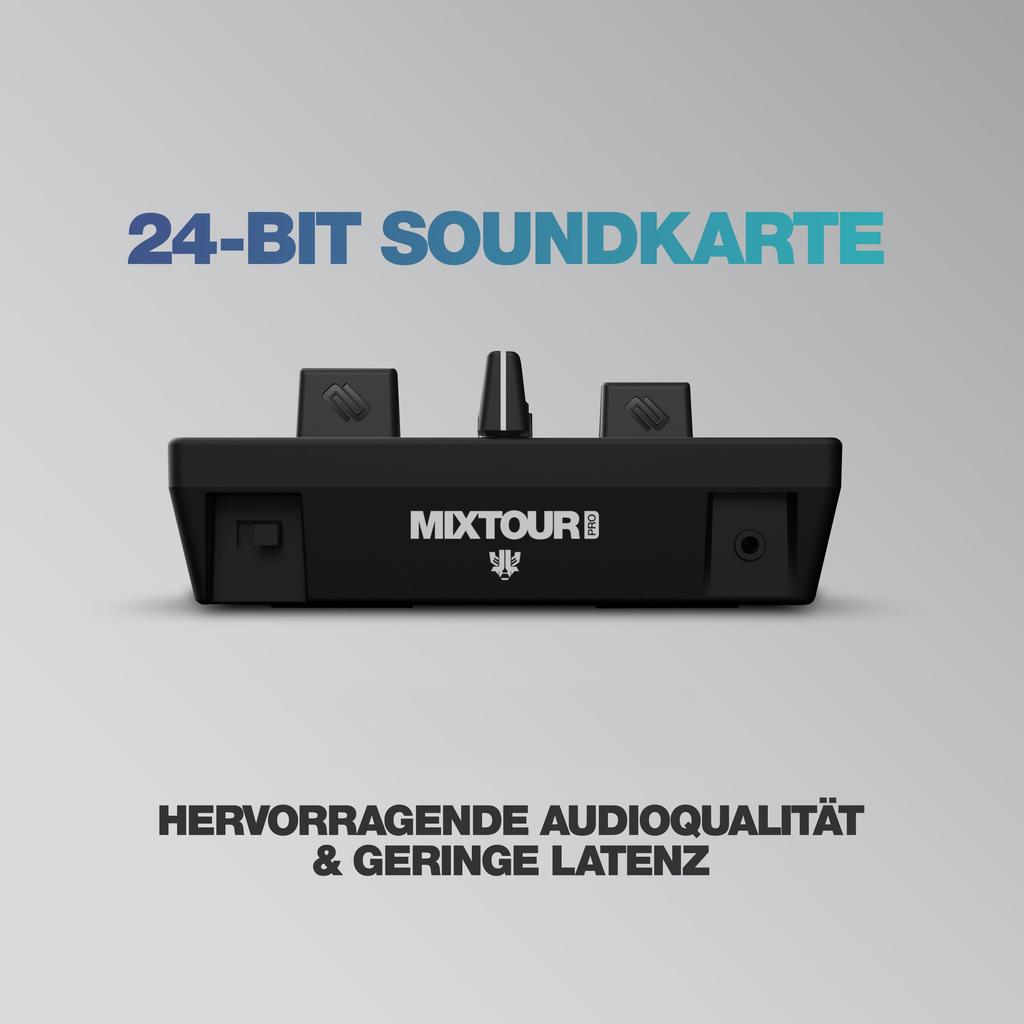 Reloop Mixtour Pro Высококачественный, ультрапортативный, универсальный 4-дековый DJ-контроллер с аудиоинтерфейсом