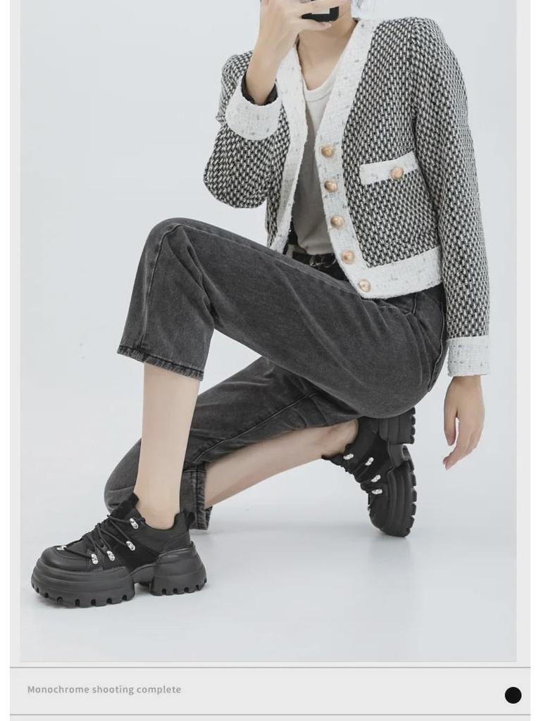 Женские кеды с квадратным носком 2024 года — Love Design, повседневные нишевые спортивные туфли для папы с толстой подошвой на весну и осень