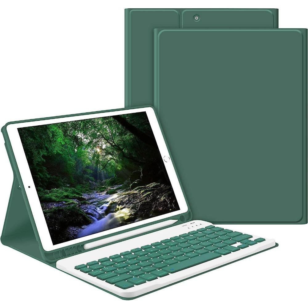 Кожаный чехол-клавиатура для iPad 10 10.2 Air 5 со слотом для карандаша Pro 12.9 9.7 Защитная крышка с Bluetooth-клавиатурой