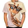 Summer Funny Giraffe 3D Print T-Shirts Streetwear Men Women Fashion Harajuku Casual Oversized O-Neck T Shirt Tees Tops Clothing