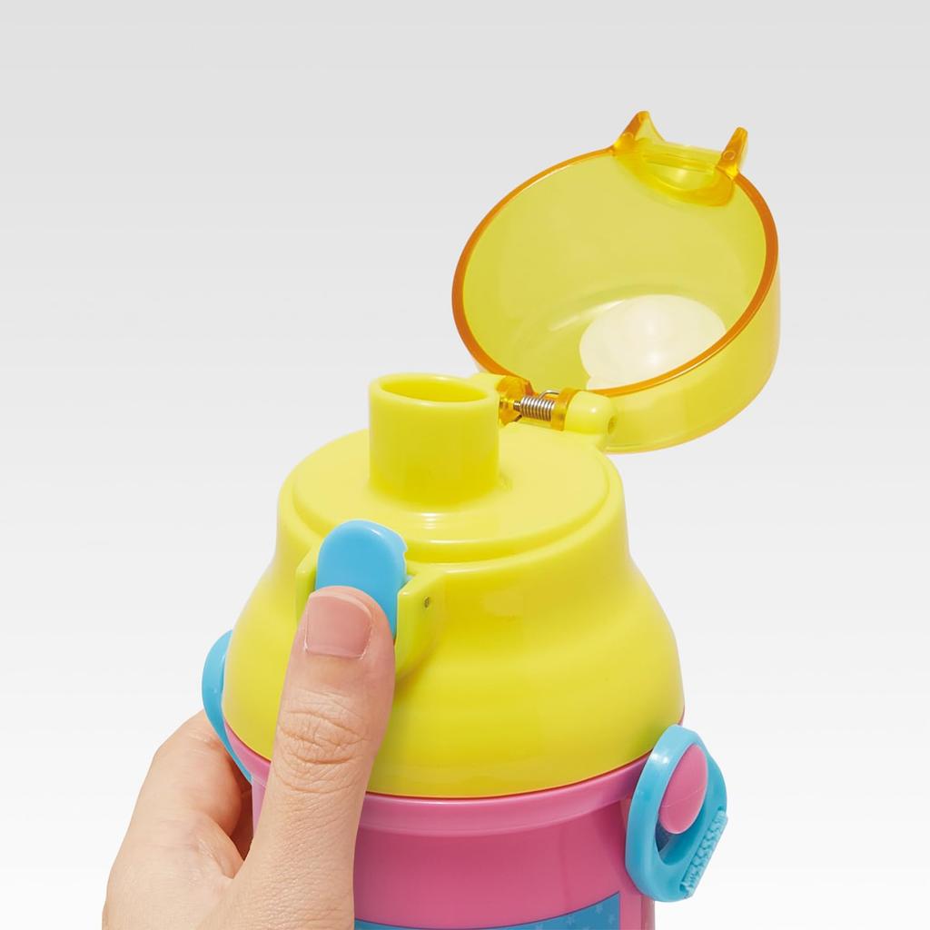 Skater Пластиковая бутылка для воды 480 мл, одно нажатие, антибактериальная, для детей, легкая, антибактериальная обработка, сделано в Японии, Takeshita Paradise