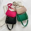 Casual Messenger Bag Women's  New Trendy Small Square Shoulder Bag Felt Popular Small Satchel Simple Shoulder Bag