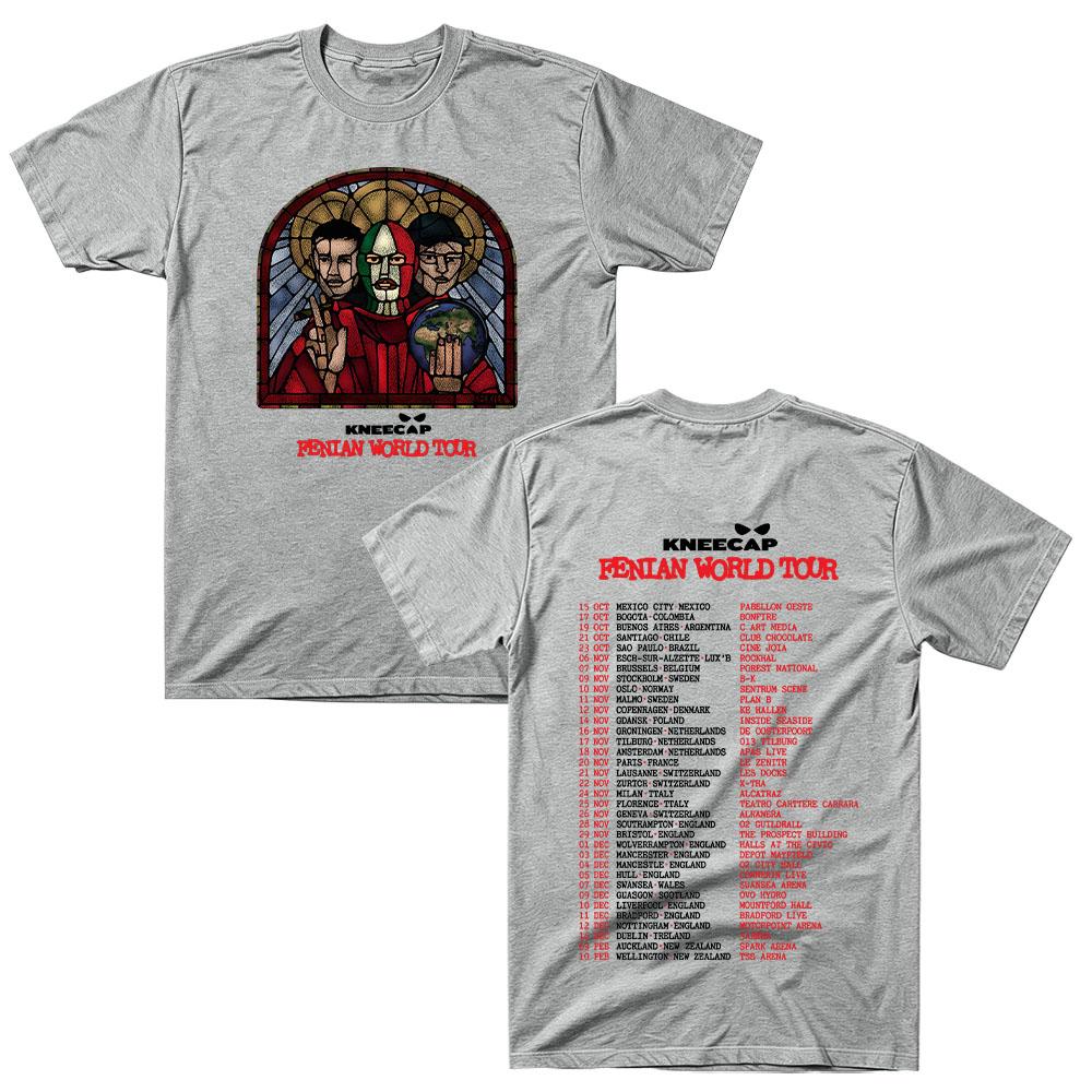 Kneecap Fenian World Tour T‑Shirt Men Women Cotton Hip Hop Rap Band Tee Vintage Punk Graphic Short Sleeve Casual T Shirt Y2K Top