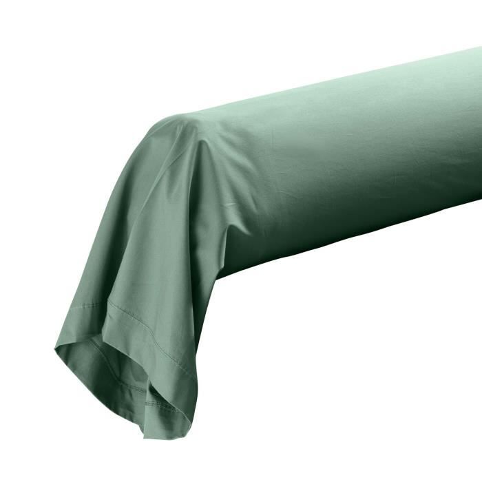 Taie de traversin - Percale de coton - Tilleul - 85 x 185 cm - Douceur et souplesse - Lavable à 30°