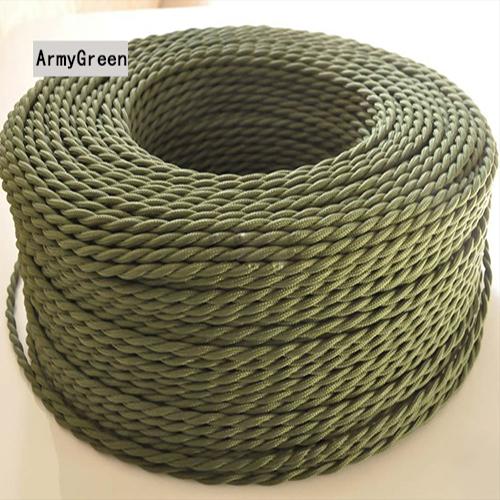 0,75 мм*2 жильный электрический медный провод винтажный витой тканевый кабель плетеный 2 шнура текстильный кабель подвесной светильник шнур Эдисона освещение