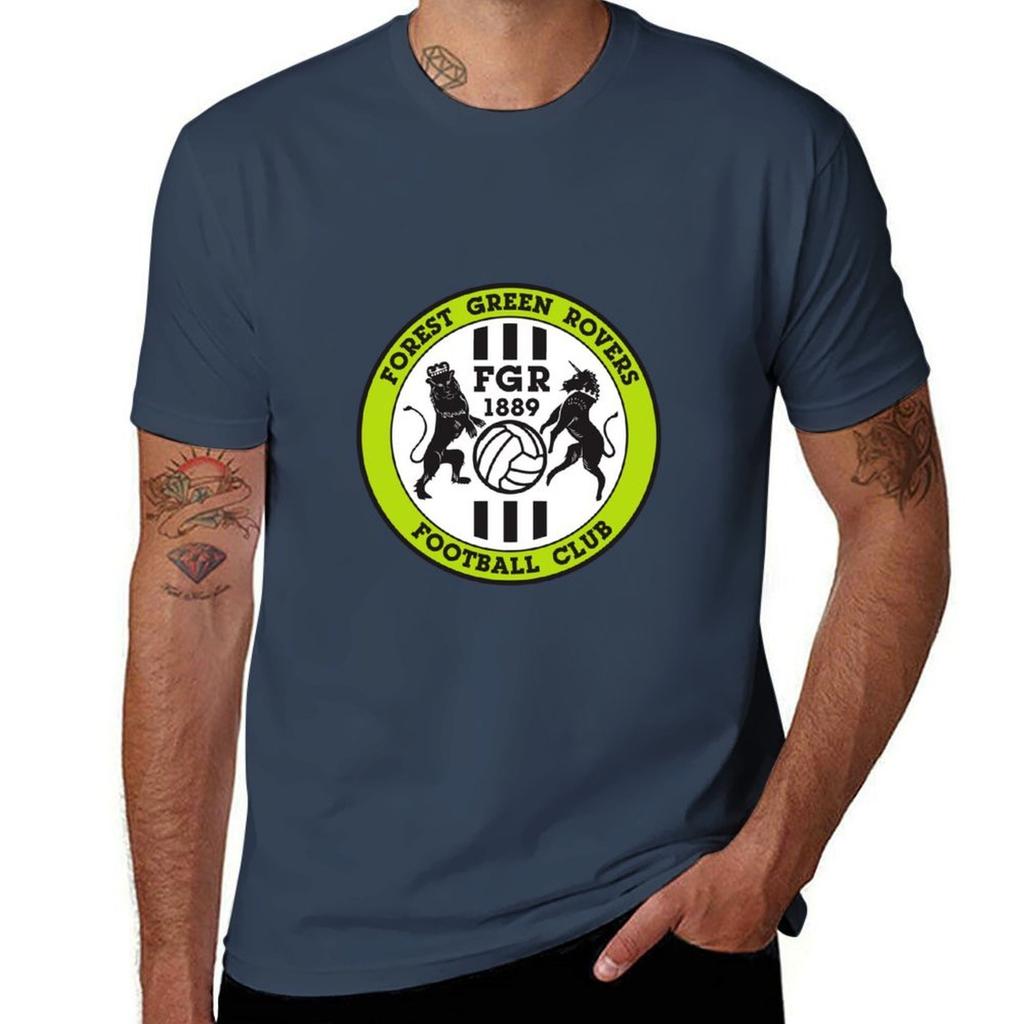 Футболка с наклейками Forest Green Rovers, мягкая, повседневная, с коротким рукавом, хлопковая