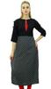 Designer Black Printed Rayon Straight Casual Kurti Women's