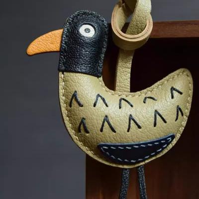 Приходить! Dazed duck together, подвеска на кожаную сумку ручной работы, подвеска на зеркало заднего вида, брелок для ключей в стиле абстрактной ниши