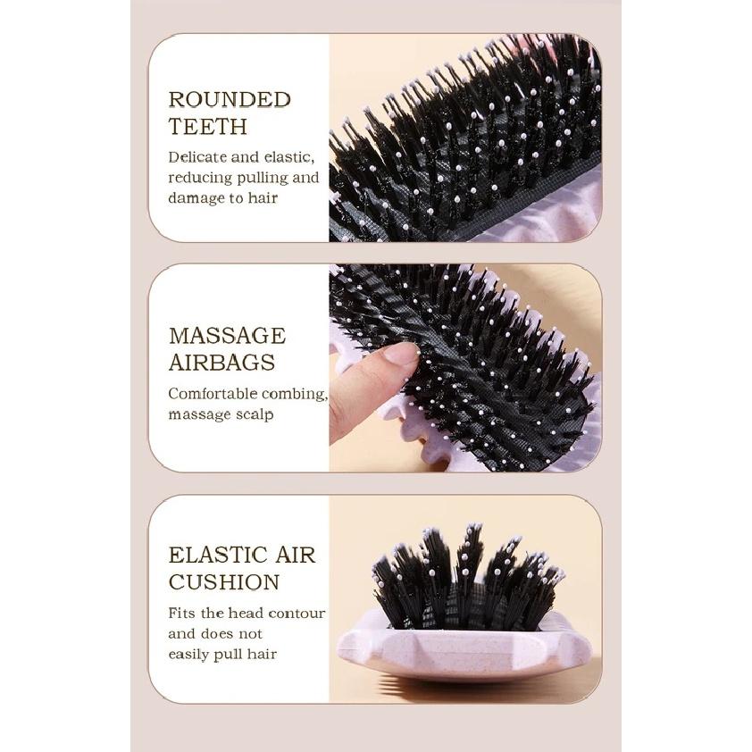 WANMEI Salon Styling Curly Hair Styling Brush Curl Hair Brush for Combing and Shaping Curls Reduce Pulling Tools
