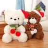 Christmas Style Cute Teddy Bear Plush Toys Stuffed Soft Children Birthday Xmas Gifts Home Party Decoration Supplies Kids Gifts