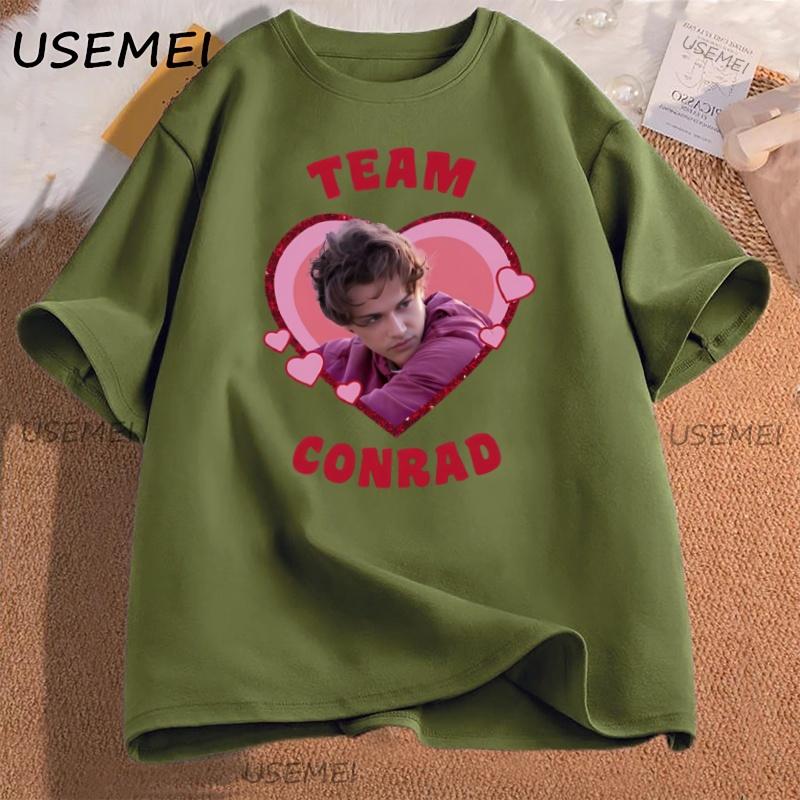 Team Conrad Cousins Beach Tshirt Y2k Cotton Short Sleeve Round Neck Tees TSITP Casual Loose Soft Graphic Tees Women Clothes
